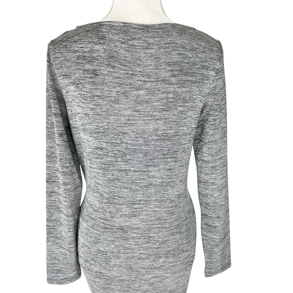 Sport The Kooples gray mini dress long sleeves tie knot skirt 3/8/large - Picture 9 of 16